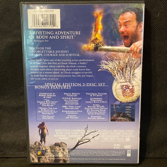 20th Century Fox “Cast Away (Two-Disc Special Edition)” DVD 2 Disc- used - Picture 2 of 4